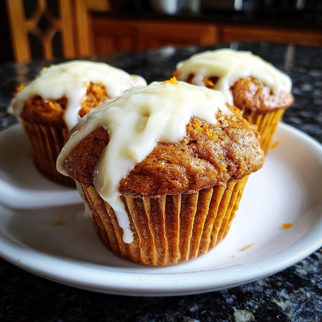 Karotten Muffins Mit Frischkäse Topping