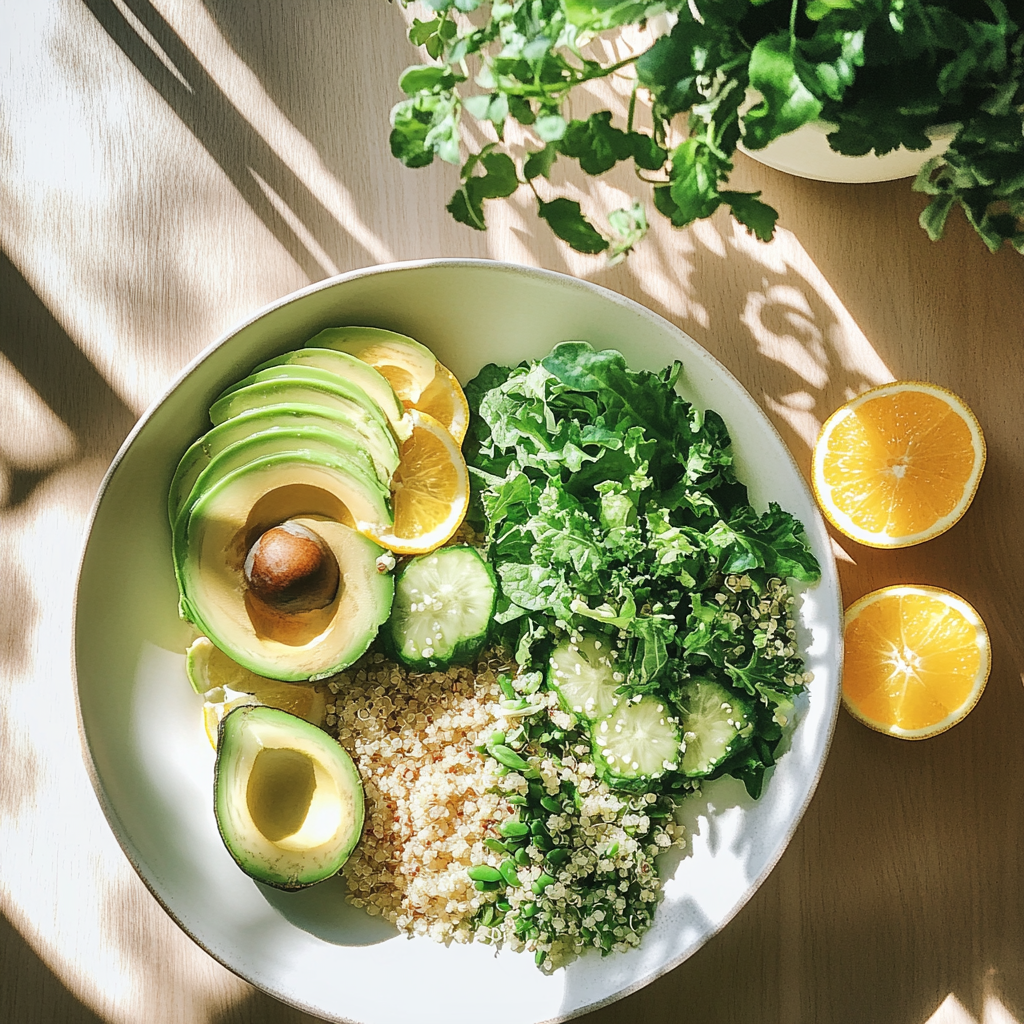 Ausgewogene gesunde Lebensmittel-Inspiration