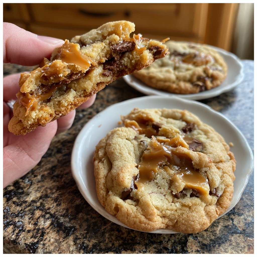 Cookies mit Karamellstückchen