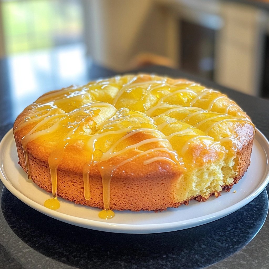 Zitronenkuchen mit Zitronensirup