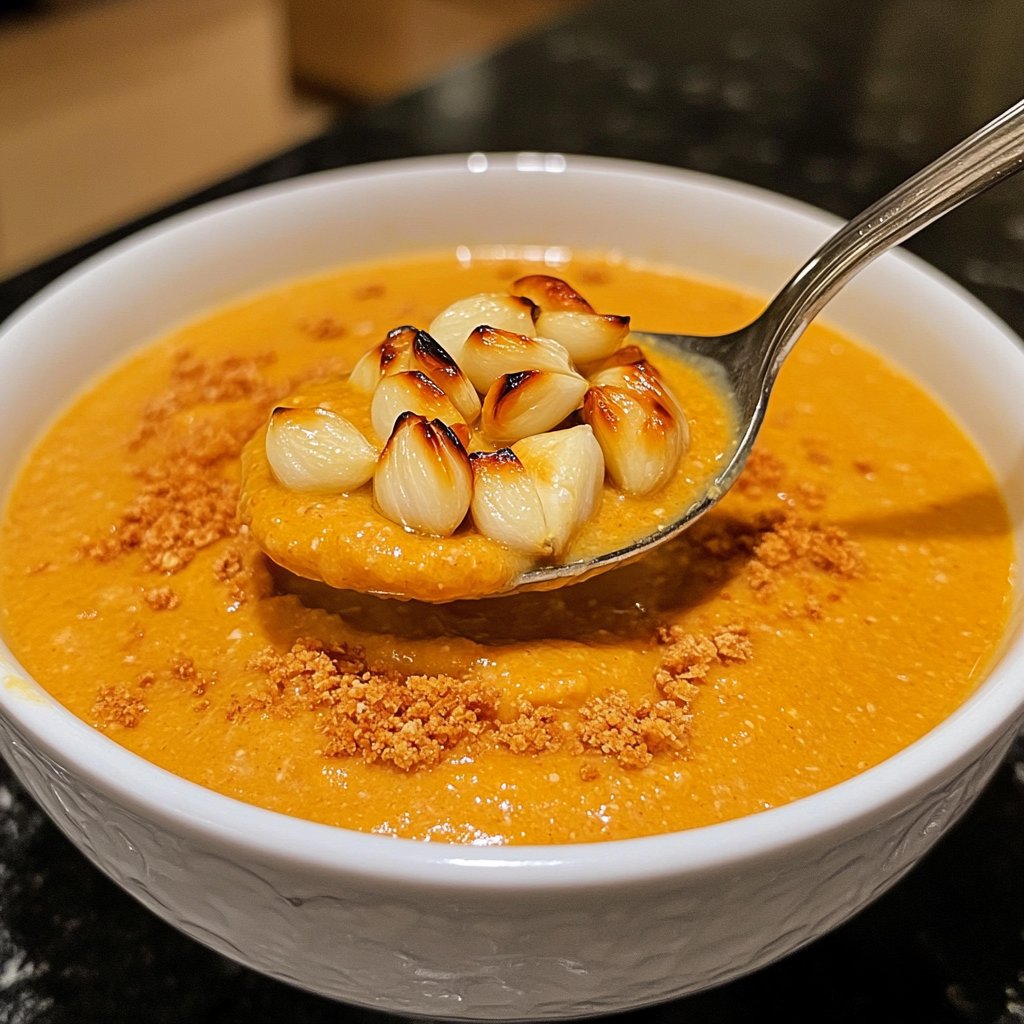 Kürbissuppe mit Knoblauch