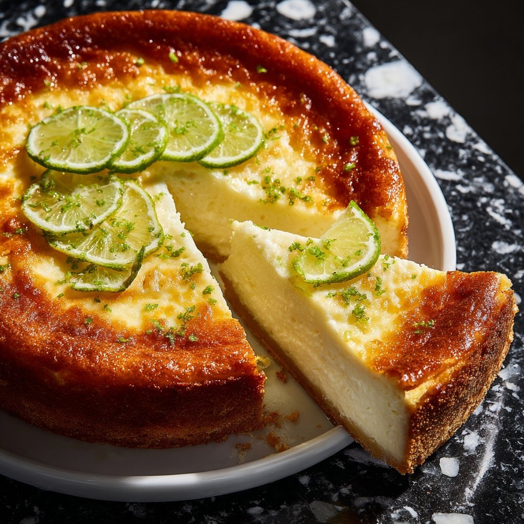 Käsekuchen mit Quark und Limette
