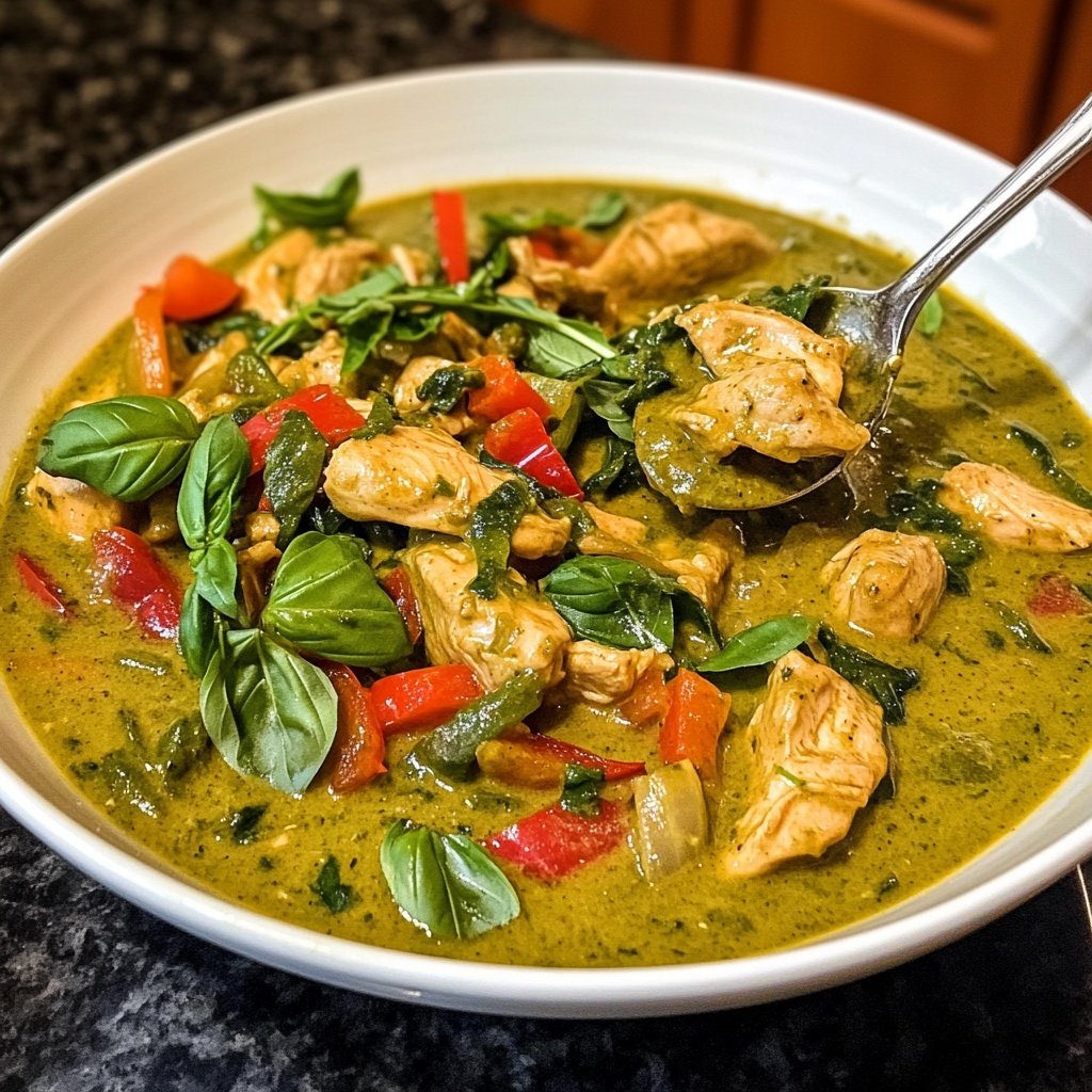 Thailändisches Grünes Curry mit Hühnchen