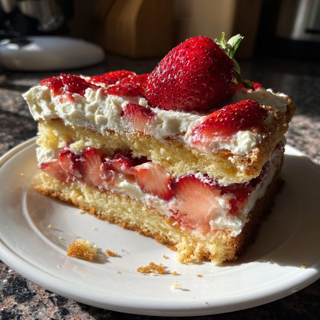 Saftiger Erdbeerkuchen Mit Vanillecreme